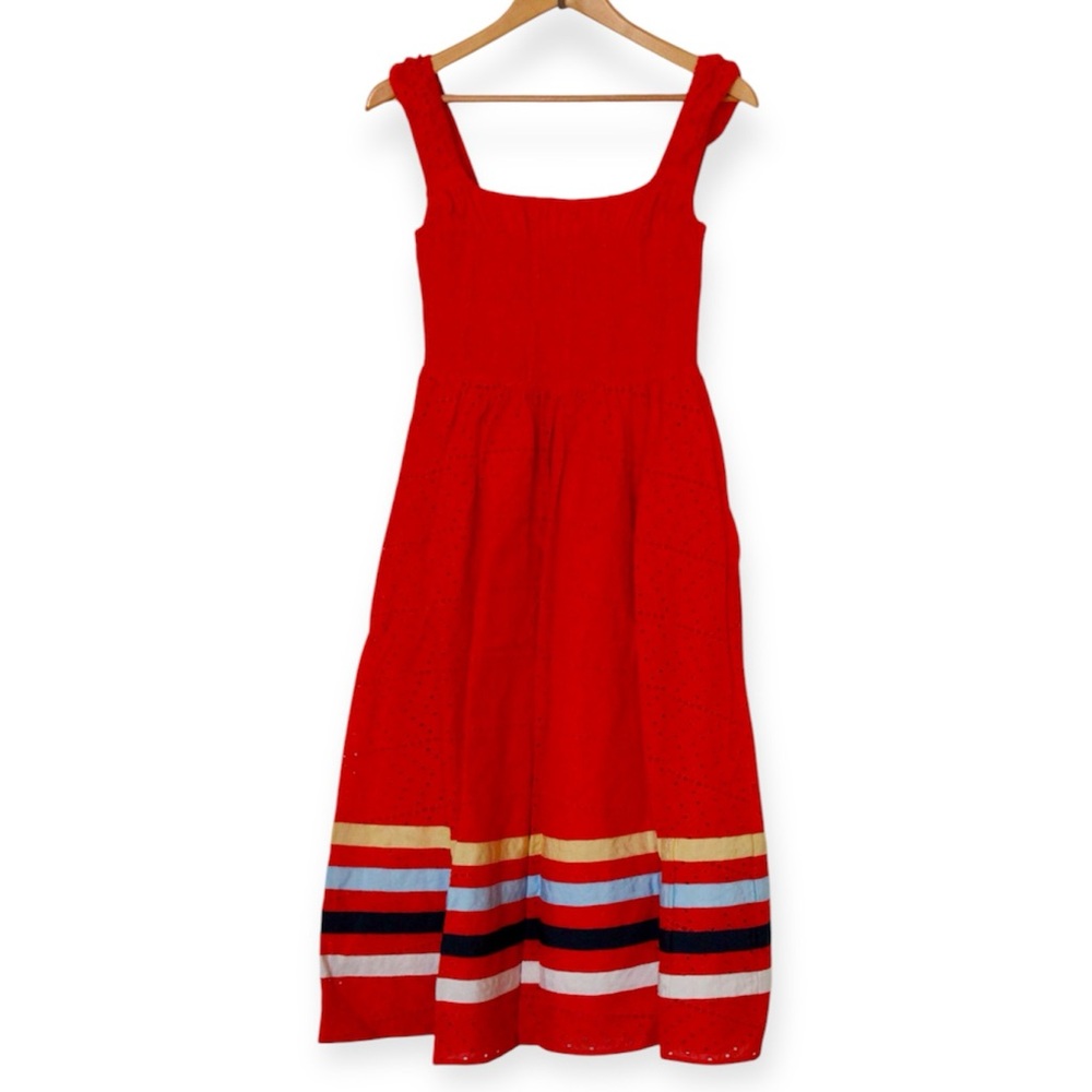 B.YELLOWTAIL Ribbon Smocked Midi Dress (M)